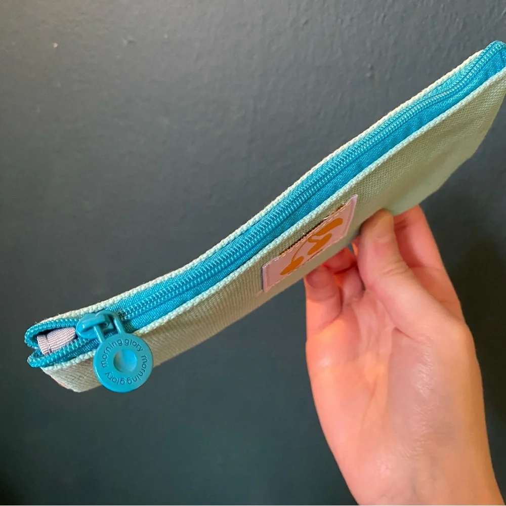 Morning Glory Light Blue Pencil Case with Yellow Cherry Logo Patch